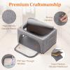 Lifewit Clothes Storage Bins with Metal Frame, Stackable Storage Box, Foldable Clothing Storage Bins with Lids, 40L Storage Bags Fabric Box Organizer with Clear Window＆ Zippers＆ Sturdy Handles 4 Pack(6)
