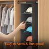 Lifewit Hat Organizer for Baseball Caps, Hat Rack Hanging Storage, Non-Woven Fabric Display Shelf Holds Up to 40 Hats, Cap Holder Hanger for Closet, Bedroom, 10 Compartments, Gray, 1 Pack(Black)