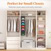 Lifewit Hat Organizer for Baseball Caps, Hat Rack Hanging Storage, Non-Woven Fabric Display Shelf Holds Up to 40 Hats, Cap Holder Hanger for Closet, Bedroom, 10 Compartments, Gray, 1 Pack(Gray)