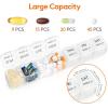 Lifewit Monthly Pill Organizer, 28 Day Pill Box, 4 Weeks One Month Vitamin Cases, Large Compartments Medicine Organizer for Fish Oils, Supplements, 28 Grids, Black(Clear)