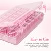 Lifewit Monthly Pill Organizer, 28 Day Pill Box, 4 Weeks One Month Vitamin Cases, Large Compartments Medicine Organizer for Fish Oils, Supplements, 28 Grids, Black(Pink)
