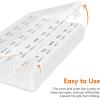 Lifewit Monthly Pill Organizer, 28 Day Pill Box, 4 Weeks One Month Vitamin Cases, Large Compartments Medicine Organizer for Fish Oils, Supplements, 28 Grids, Black(Clear)