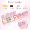 Lifewit Monthly Pill Organizer, 28 Day Pill Box, 4 Weeks One Month Vitamin Cases, Large Compartments Medicine Organizer for Fish Oils, Supplements, 28 Grids, Black(Pink)