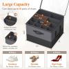 Lifewit Shoe Storage Organizer for Closet, Fabric Large Shoe Box Storage Containers with Clear Cover, Foldable Bins for Boots Heels Sneakers Fits 24-32 Pairs (Each 12-16 Pairs) 2 Pack Gray(Gray and Black)