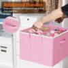 Lifewit Shoe Storage Organizer for Closet, Fabric Large Shoe Box Storage Containers with Clear Cover, Foldable Bins for Boots Heels Sneakers Fits 24-32 Pairs (Each 12-16 Pairs) 2 Pack Gray(Pink)