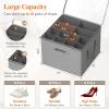 Lifewit Shoe Storage Organizer for Closet, Fabric Large Shoe Box Storage Containers with Clear Cover, Foldable Bins for Boots Heels Sneakers Fits 24-32 Pairs (Each 12-16 Pairs) 2 Pack Gray(Light Gray)
