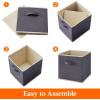 Lifewit Storage Cubes, Foldable Decorative Fabric Storage Baskets for Organizing Home Organizers with Handles for Shelves, Closet, 11 Inch Bins, 18L Gray, 12 Packs(Gray)