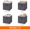 Lifewit Storage Cubes, Foldable Decorative Fabric Storage Baskets for Organizing Home Organizers with Handles for Shelves, Closet, 11 Inch Bins, 18L Gray, 12 Packs(Gray)