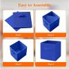 Lifewit Storage Cubes, Foldable Decorative Fabric Storage Baskets for Organizing Home Organizers with Handles for Shelves, Closet, 11 Inch Bins, 18L Gray, 12 Packs(Blue)