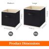 Lifewit Storage Cubes, Foldable Decorative Fabric Storage Baskets for Organizing Home Organizers with Handles for Shelves, Closet, 11 Inch Bins, 18L Gray, 12 Packs(Black)