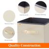 Lifewit Storage Cubes, Foldable Decorative Fabric Storage Baskets for Organizing Home Organizers with Handles for Shelves, Closet, 11 Inch Bins, 18L Gray, 12 Packs(Beige)
