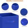 Lifewit Storage Cubes, Foldable Decorative Fabric Storage Baskets for Organizing Home Organizers with Handles for Shelves, Closet, 11 Inch Bins, 18L Gray, 12 Packs(Blue)