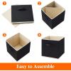 Lifewit Storage Cubes, Foldable Decorative Fabric Storage Baskets for Organizing Home Organizers with Handles for Shelves, Closet, 11 Inch Bins, 18L Gray, 12 Packs(Black)