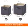 Lifewit Storage Cubes, Foldable Decorative Fabric Storage Baskets for Organizing Home Organizers with Handles for Shelves, Closet, 11 Inch Bins, 18L Gray, 12 Packs(Gray)