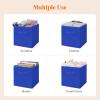 Lifewit Storage Cubes, Foldable Decorative Fabric Storage Baskets for Organizing Home Organizers with Handles for Shelves, Closet, 11 Inch Bins, 18L Gray, 12 Packs(Blue)