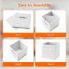 Lifewit Storage Cubes, Foldable Decorative Fabric Storage Baskets for Organizing Home Organizers with Handles for Shelves, Closet, 11 Inch Bins, 18L Gray, 12 Packs(White)