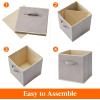 Lifewit Storage Cubes, Foldable Decorative Fabric Storage Baskets for Organizing Home Organizers with Handles for Shelves, Closet, 11 Inch Bins, 18L Gray, 12 Packs(Light Gray)