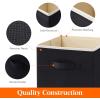 Lifewit Storage Cubes, Foldable Decorative Fabric Storage Baskets for Organizing Home Organizers with Handles for Shelves, Closet, 11 Inch Bins, 18L Gray, 12 Packs(Black)