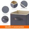 Lifewit Storage Cubes, Foldable Decorative Fabric Storage Baskets for Organizing Home Organizers with Handles for Shelves, Closet, 11 Inch Bins, 18L Gray, 12 Packs(Gray)