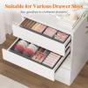Lifewit Underwear Drawer Organizer for Closet 12 Pack, 3 Sizes Dresser Organizer Dividers, Deep Fabric Foldable Drawer Storage Organizer Bins for Clothes, Sock, Bra, Lingerie, Undies(Gray)