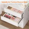 Lifewit Underwear Drawer Organizer for Closet 12 Pack, 3 Sizes Dresser Organizer Dividers, Deep Fabric Foldable Drawer Storage Organizer Bins for Clothes, Sock, Bra, Lingerie, Undies(Khaki)