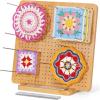 Lifewit 11.8″ Crochet Blocking Board with 20 Pegs, Bamboo Granny Square Blocking Board for Crochet Projects, Blocking Mats for Knitting, Crocheting Accessories Gifts for Crocheters(11.8″)
