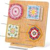 Lifewit 11.8″ Crochet Blocking Board with 20 Pegs, Bamboo Granny Square Blocking Board for Crochet Projects, Blocking Mats for Knitting, Crocheting Accessories Gifts for Crocheters(14.4″)