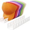 Lifewit 3 Pack Hat Organizer for Baseball Caps, Hat Storage Rack for 21 Ball Caps, Hat Stand Shelf for Trucker Hat and Golf Cap in Closet, Bedroom, Dresser, Clear(White)