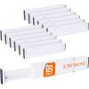 Lifewit 5 Pack Clothes Drawer Dividers 2.36″ High, 11″-17″ Adjustable Drawer Organizer for Clothing/Makeup, Plastic Expandable Separators in Kitchen/Dresser/Bathroom/Office Organization & Storage(12)