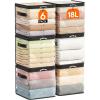 Lifewit 6 Pack Clear Clothes Storage Bags, 60L Plastic Blanket Vinyl Foldable Moving Bags with Zipper, Closet Organizers and Storage Containers for Bedding, Duvet, Pillow(6)