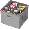 Lifewit Shoe Storage Organizer for Closet, Fabric Large Shoe Box Storage Containers with Clear Cover, Foldable Bins for Boots Heels Sneakers Fits 24-32 Pairs (Each 12-16 Pairs) 2 Pack Gray(Light Gray)