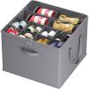 Lifewit Shoe Storage Organizer for Closet, Fabric Large Shoe Box Storage Containers with Clear Cover, Foldable Bins for Boots Heels Sneakers Fits 24-32 Pairs (Each 12-16 Pairs) 2 Pack Gray(Gray)