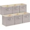 Lifewit Storage Cubes, Foldable Decorative Fabric Storage Baskets for Organizing Home Organizers with Handles for Shelves, Closet, 11 Inch Bins, 18L Gray, 12 Packs(Light Gray)