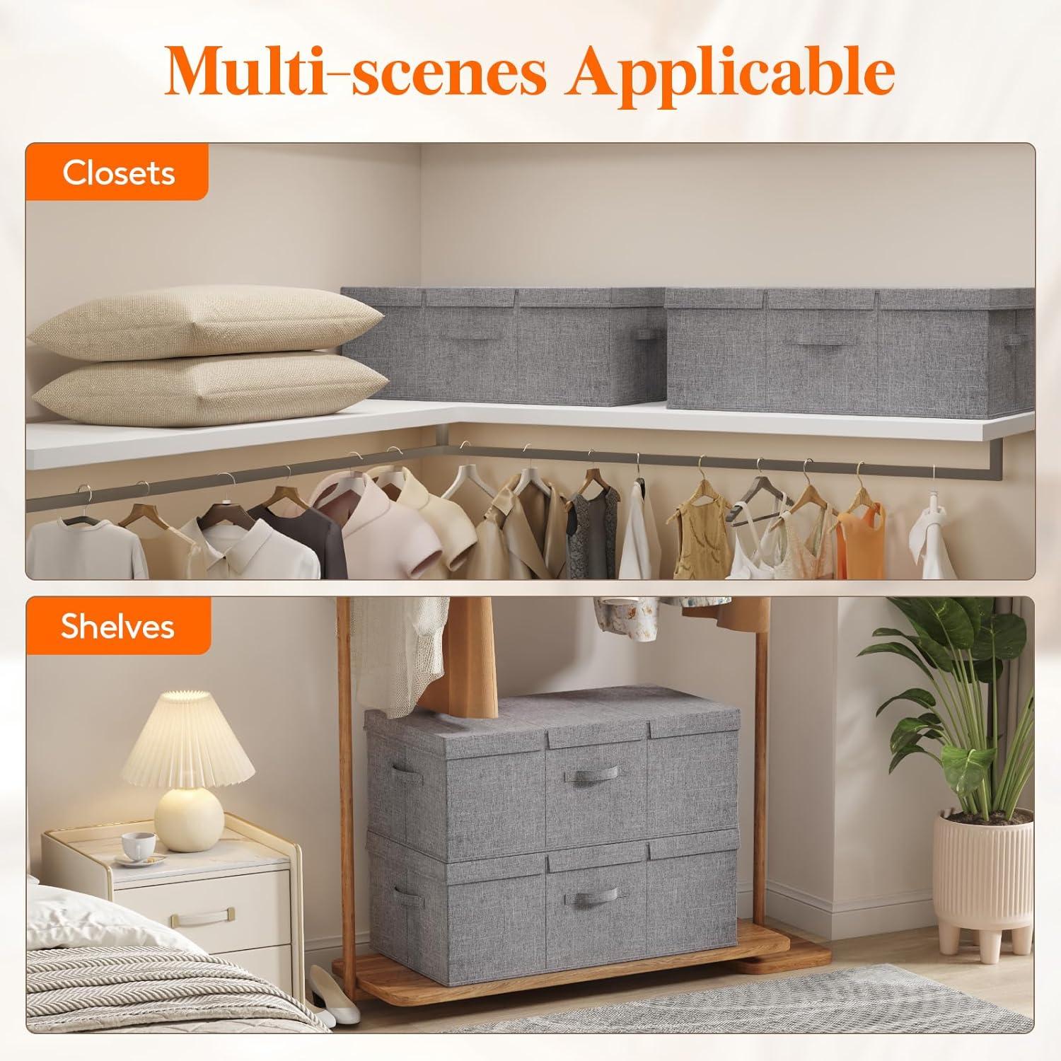 image:imageLifewit 80L Under Bed Storage Containers 98 Inch Tall Underbed Clothes Storage Organizer Bin with Sturdy Sidewalls Bottom 3 Lids Deep Storage Drawer for Clothes Shoes Blankets Pillows 2 Pack2