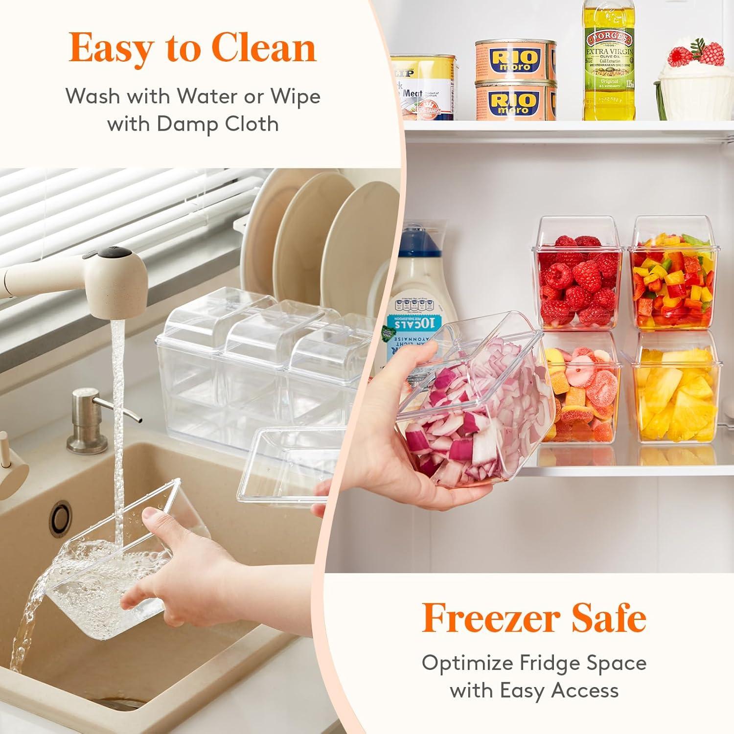 image:imageLifewit Ice Chilled Condiment Caddy with 4 Containers25 cup Condiment Server with Separate Lids Serving Tray Platter with Removable Dishes for Bar Accessories Fruit Salad Taco Party Garnishwithout Accessories