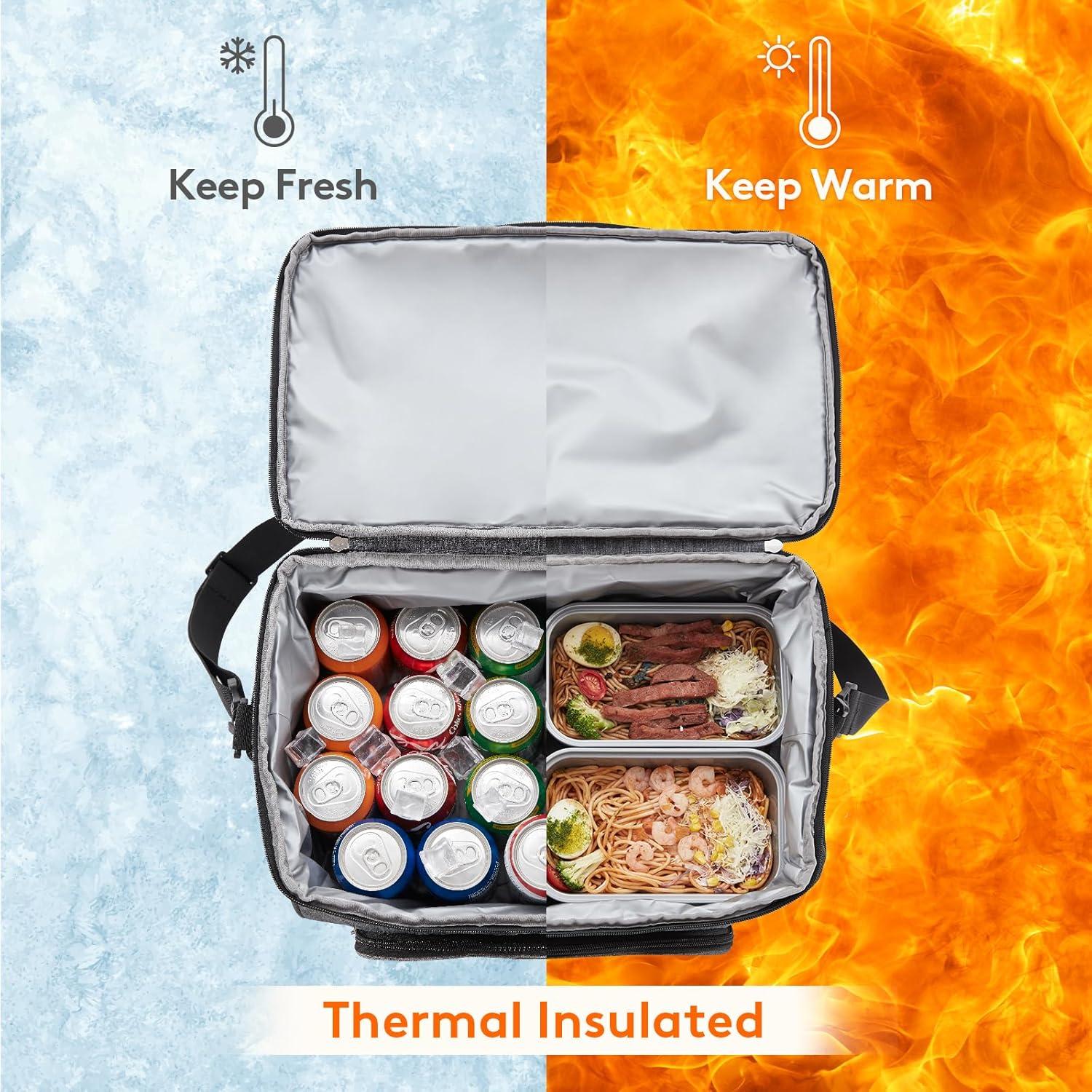 image:imageLifewit Insulated Cooler Bag 3248 Can Large Leakproof Beach Cooler Lightweight Portable Double Layer SoftSided Travel Ice Chest for Camping Kayaking Road Trips Grocery ShoppingDark Gray
