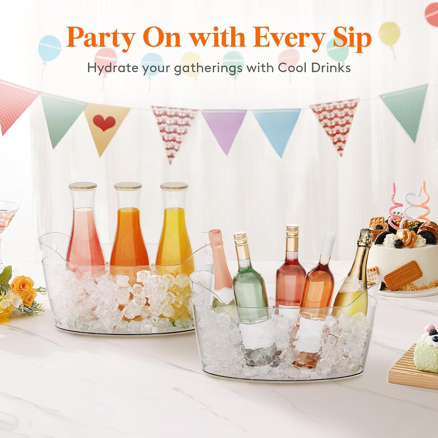 image:imageLifewit Large 65L Ice Bucket for Parties Portable Drink Bucket for Cocktail Bar Plastic Champagne Cooler for BeverageWineBeerJuice Mimosa Bar Supplies Chiller Tub with Scoop2