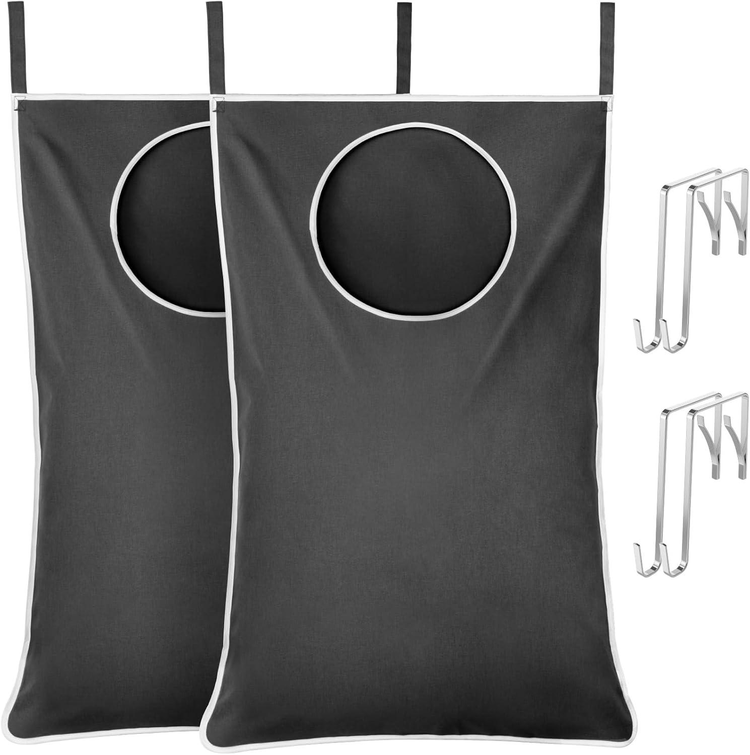 image:imageLifewit Over Door Laundry Hamper Large Collapsible Hanging Laundry Hamper Hanging Laundry Basket Bag for Bathroom Bedroom Dirty Clothes Storage Organizer Light GrayDark Gray