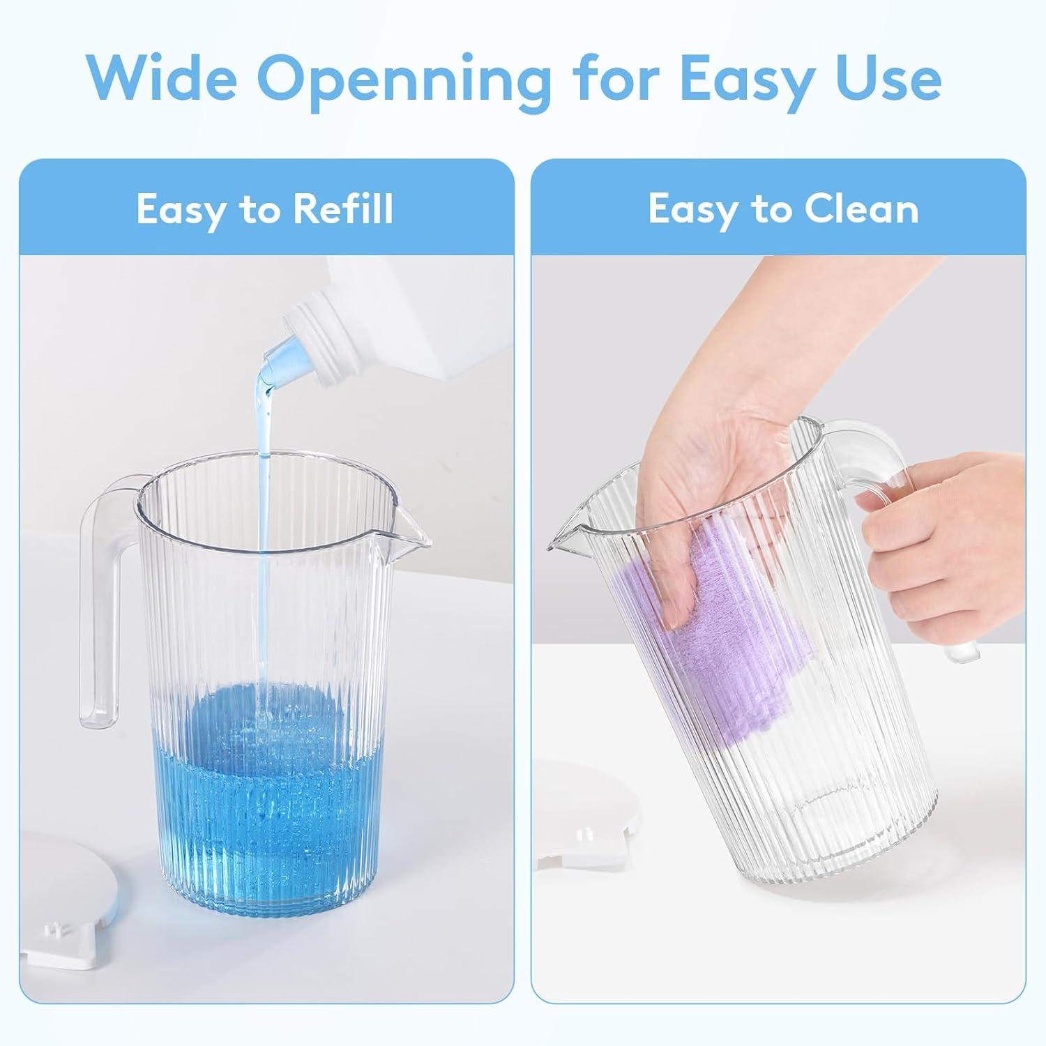 image:imageLifewit Pitcher with Lid 50 oz Water Jug BAP Free Plastic Containers Juice Ice Tea Drink Lemonade Pitchers for Fridge 3 Pack3