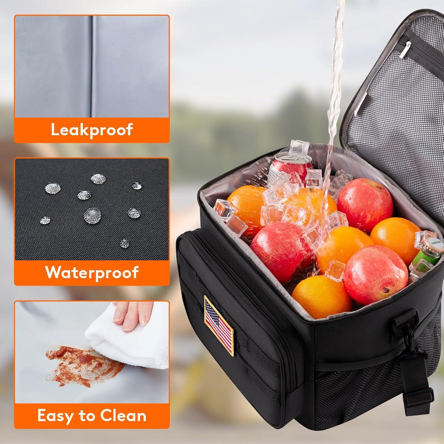 image:imageLifewit Tactical Lunch Box for Men Insulated Lunch Bag 9L 12Can BlackBlack