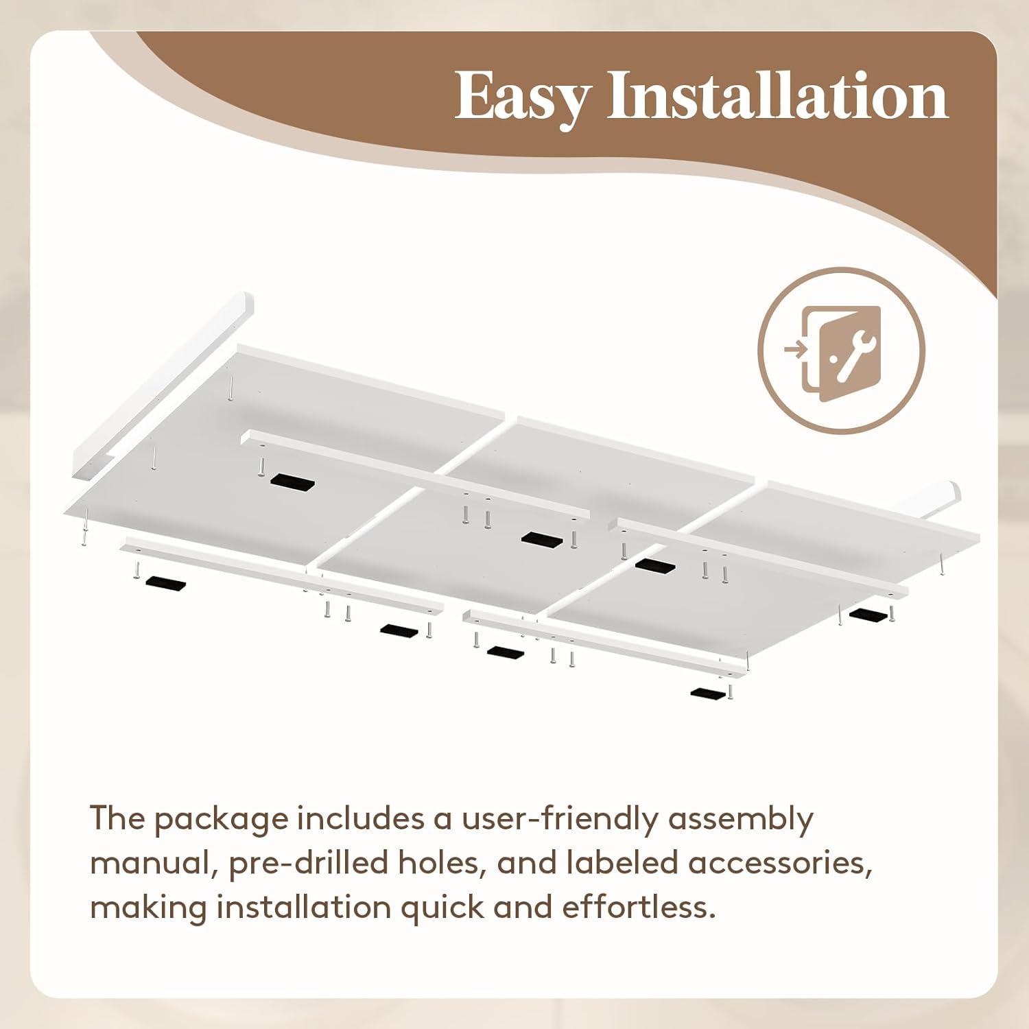 image:imageLifewit Washer Dryer Countertop Melamine Covers with Edge Rails for The Top Laundry Room Storage and Organization Spice Type Hold 200lbs Black 54 x 275White