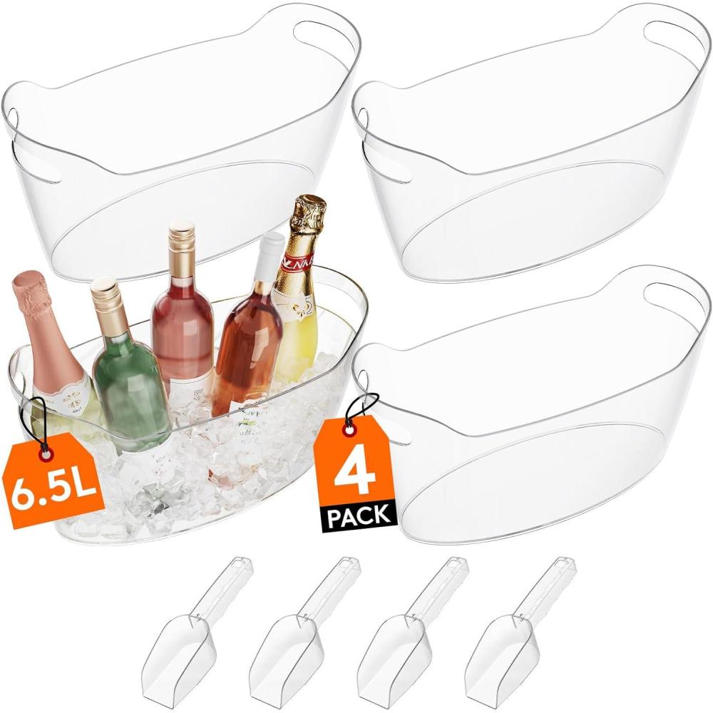image:imageLifewit Large 65L Ice Bucket for Parties Portable Drink Bucket for Cocktail Bar Plastic Champagne Cooler for BeverageWineBeerJuice Mimosa Bar Supplies Chiller Tub with Scoop4