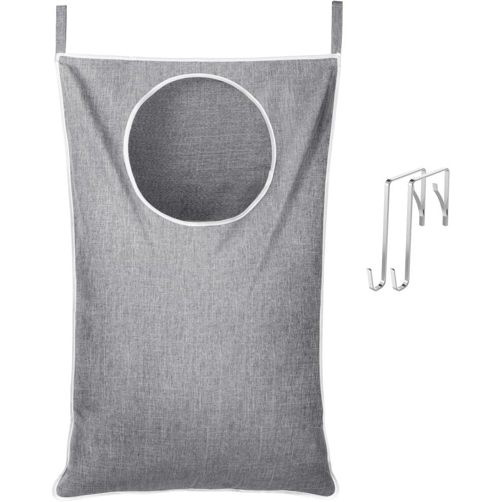 image:imageLifewit Over Door Laundry Hamper Large Collapsible Hanging Laundry Hamper Hanging Laundry Basket Bag for Bathroom Bedroom Dirty Clothes Storage Organizer Light GrayLight Gray