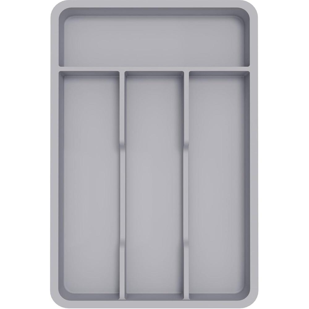 image:imageLifewit Silverware Drawer Organizer Tray Plastic Cutlery Storage for Kitchen Flatware and Utensil Holder Divider for Spoons Forks Knives Tableware 123 x 16 7 Slots BlackGray