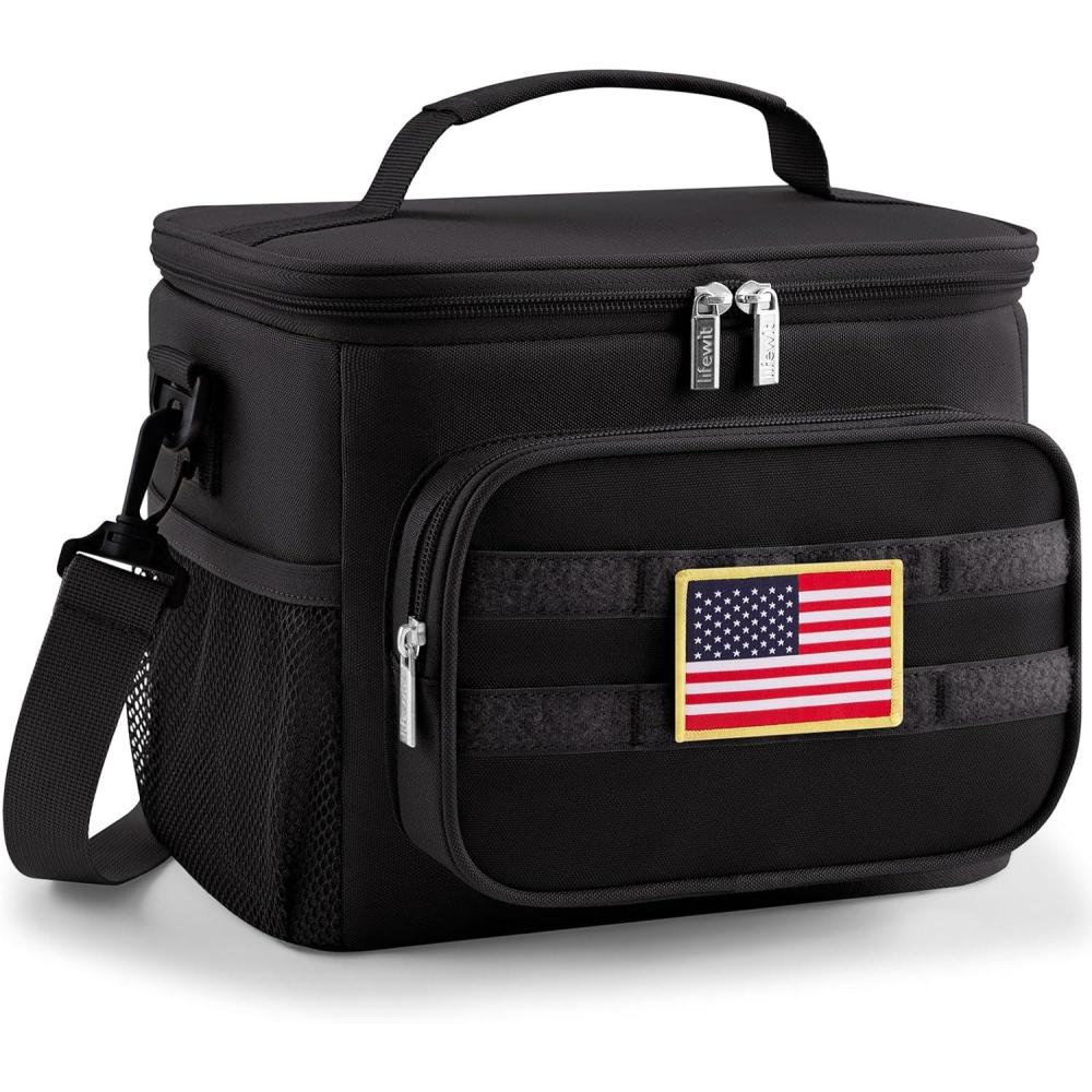 image:imageLifewit Tactical Lunch Box for Men Insulated Lunch Bag 9L 12Can BlackBlack