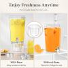Lifewit 1 Gallon Drink Dispenser for Parties 3 Pcs, 4L Plastic Beverage Container with Stand for Juice/Tea/Soda & Lemonade, BPA Free Clear Water Pitcher with Spigot for Mimosa Bar, Party Hosting(2)
