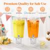 Lifewit 1 Gallon Drink Dispenser for Parties 3 Pcs, 4L Plastic Beverage Container with Stand for Juice/Tea/Soda & Lemonade, BPA Free Clear Water Pitcher with Spigot for Mimosa Bar, Party Hosting(3)