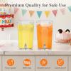 Lifewit 1 Gallon Plastic Drink Dispenser for Parties, Clear Beverage Container for Juice/Tea/Soda, Drink Pitcher with Leakproof Spigot, BPA Free Lemonade Stand Supplies(2)