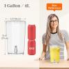 Lifewit 1 Gallon Plastic Drink Dispenser for Parties, Clear Beverage Container for Juice/Tea/Soda, Drink Pitcher with Leakproof Spigot, BPA Free Lemonade Stand Supplies(1)