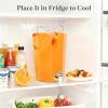 Lifewit 1 Gallon Plastic Drink Dispenser for Parties, Clear Beverage Container for Juice/Tea/Soda, Drink Pitcher with Leakproof Spigot, BPA Free Lemonade Stand Supplies(1)